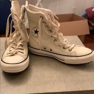 Converse all white sneakers